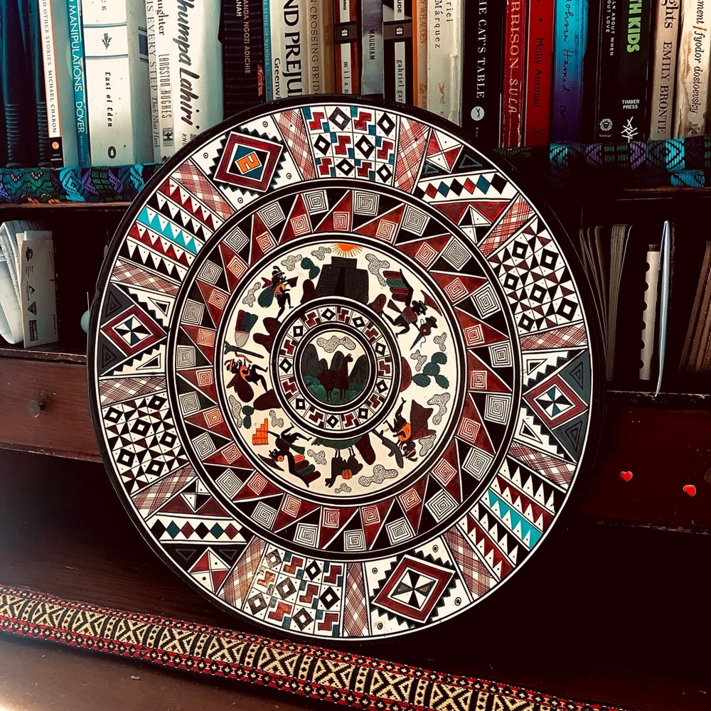 Vintage Peruvian Cusco Pottery Plate